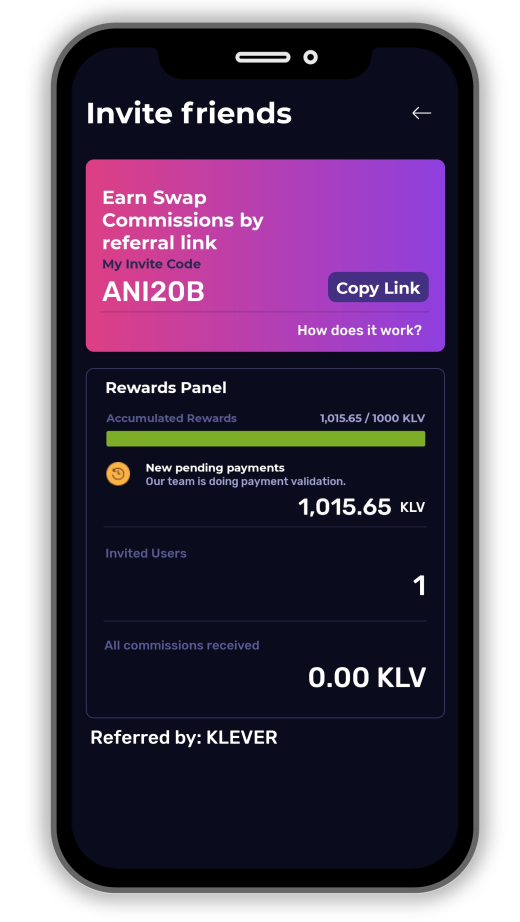 How to earn rewards by inviting your friends to use Klever Wallet – Klever  Support